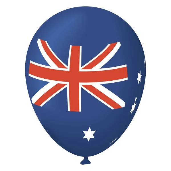 Australian Flag Balloon Helium Icon — Stock Vector