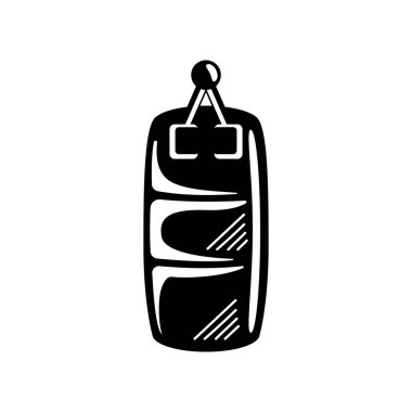 Boks çantası spor malzemeleri silueti