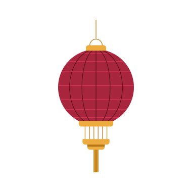 Dairesel Çin lambası dekoratif ikonu