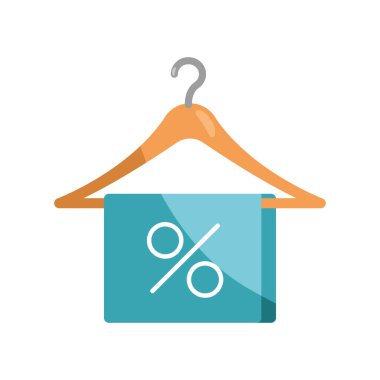 Elbise kancası simgesindeki yüzde sembolü