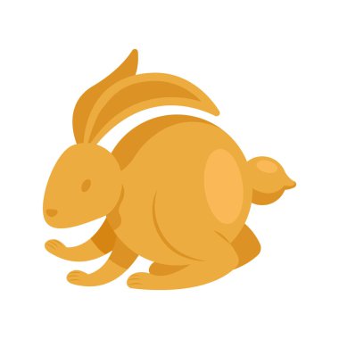 Çin altın tavşanı dekoratif ikonu