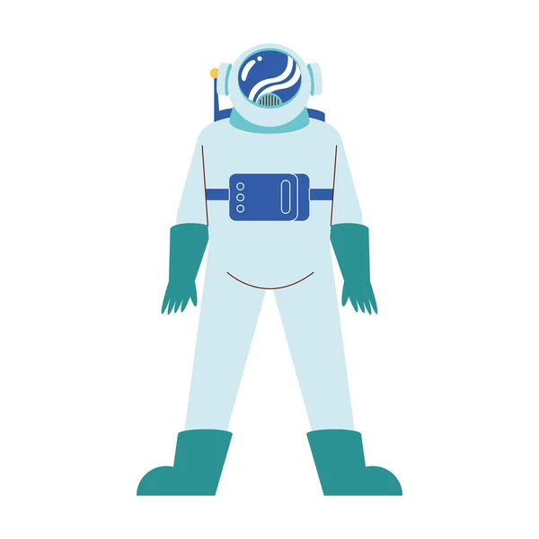 穿着宇航服站着的空间宇航员 — 图库矢量图片