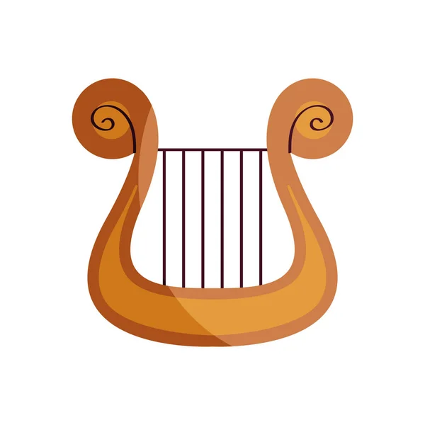 Instrumento Musical Arpa Icono Aislado — Archivo Imágenes Vectoriales