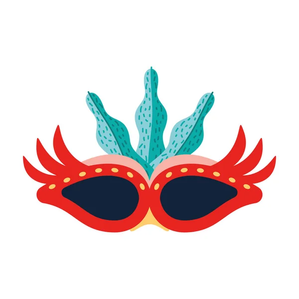 Rote Mardi Gras Maske Symbol — Stockvektor