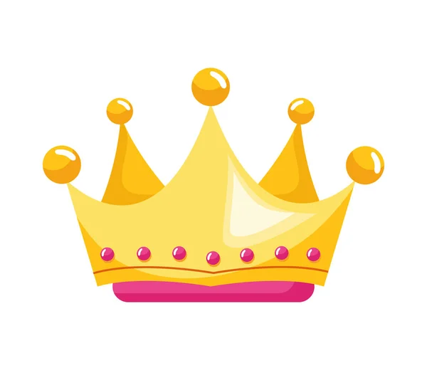 Golden Crown Queen Decorative Icon — Stockový vektor