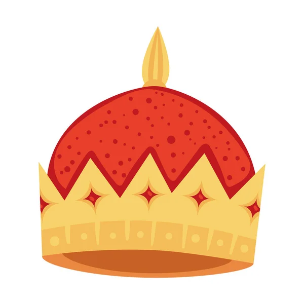Golden Crown King Decorative Icon — Stock Vector