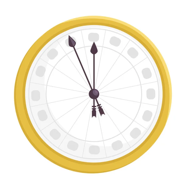 Golden Time Clock Watch Icon — Stock Vector