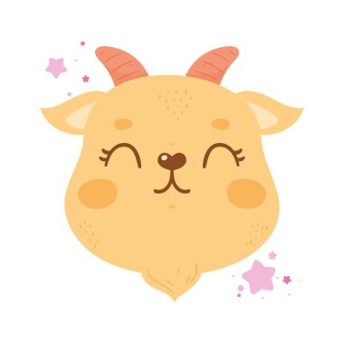 Oğlak burcu Zodiac kawaii tarzı karakter