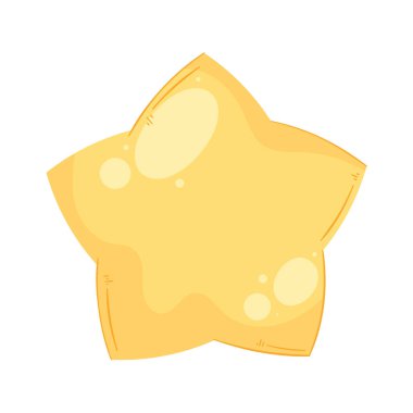 altın yıldız süslemesi izole edilmiş simge