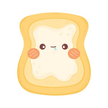 Taze ekmek kawaii çizgi roman karakteri