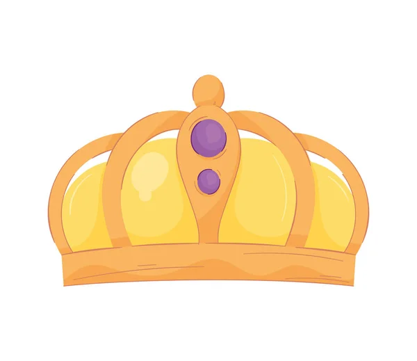 Golden Crown Queen Decorative Icon — Stock Vector