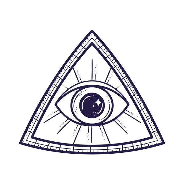Olho Esotérico Ícone Triângulo —  Vetores de Stock
