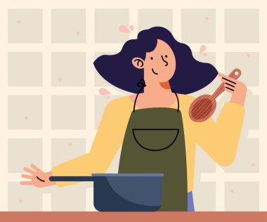 Ot karakteri olan genç bir kadın.