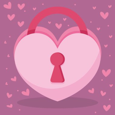 Sevgililer Günü asma kilidi olan pankart