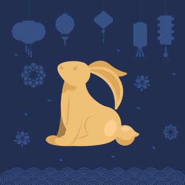 Altın Tavşan Çin Yeni Yıl Posteri