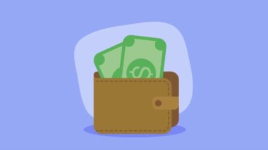 fatura para cüzdan, 4k video animasyon