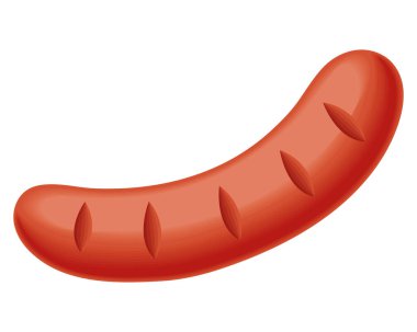 taze sosisli yiyecek izole edilmiş ikon