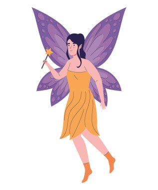 Sihirli değnekli sevimli peri.