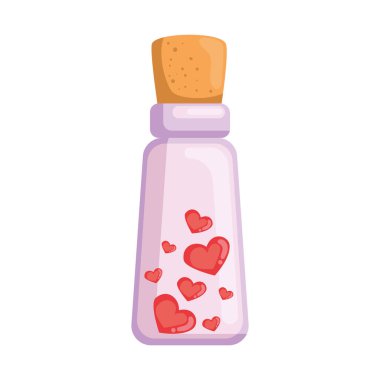 Kalpler şişe simgesinde aşık