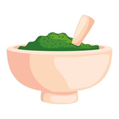 Bitki ikonlu tıbbi öğütücü