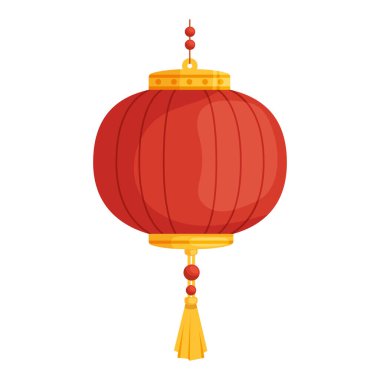 Dairesel Çin lambası dekoratif ikonu