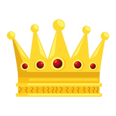 Altın taç kraliçesi dekoratif ikonu