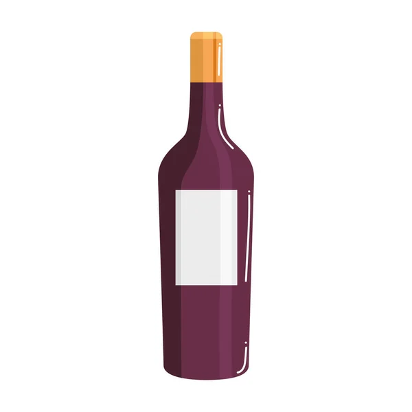 Wijn Paarse Drank Fles Pictogram — Stockvector