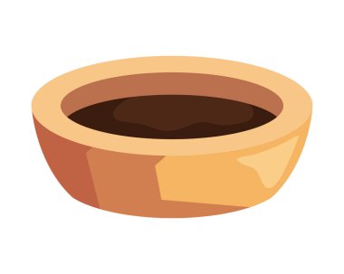 Ahşap kap kap simgesi izole edilmiş