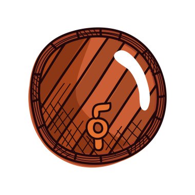 Şarap, ahşap fıçı ikonu