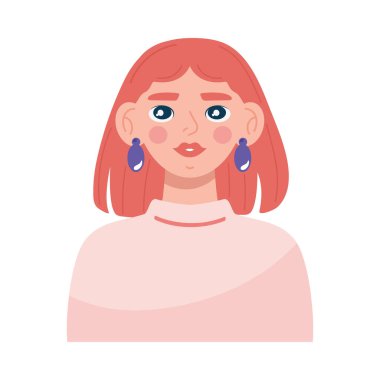 woman with pink hair character