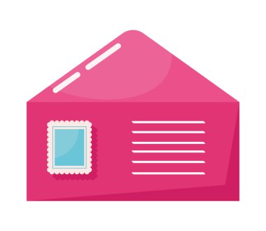 pembe zarf e- posta gönderme simgesi