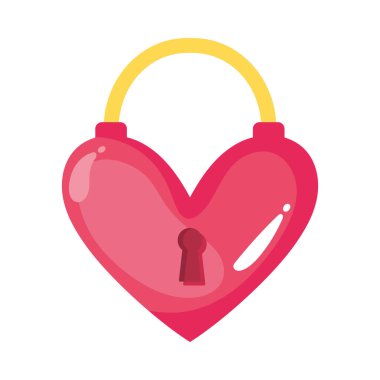 Kalp, asma kilit sevgililer gününü sever.