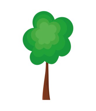 Şirin ağaç bitkisi orman doğa ikonu