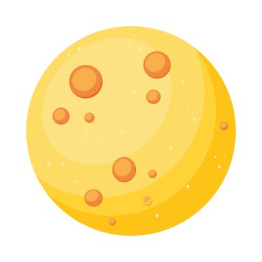 yellow full moon night icon