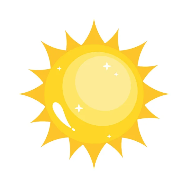 Letní Slunce Sezónní Izolované Ikony — Stockový vektor
