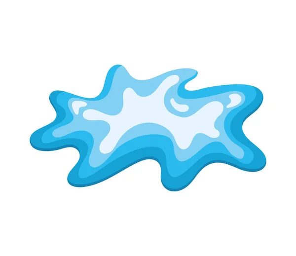 H2O Splashes Blue Color Icon — Stock Vector