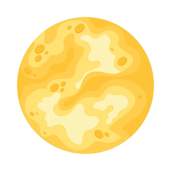 Жовта Піктограма Фази Повного Місяця — стоковий вектор