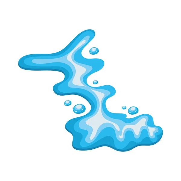 H2O Всплески Жидкости Икона Природы — стоковый вектор