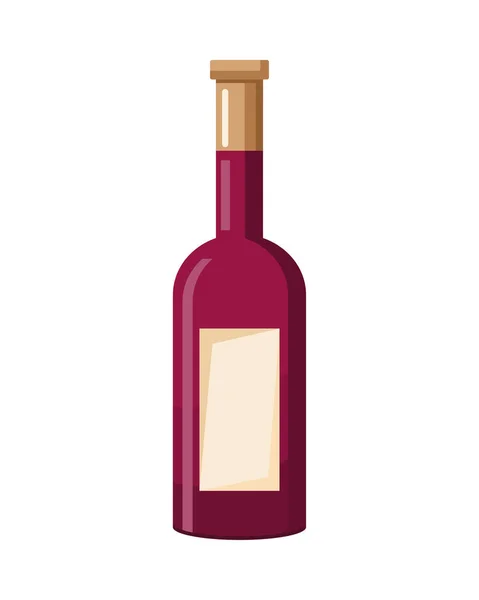 Bouteille Vin Rouge Icône Boisson — Image vectorielle