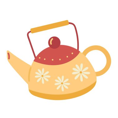 Çiçekli çaydanlık mutfak malzemesi