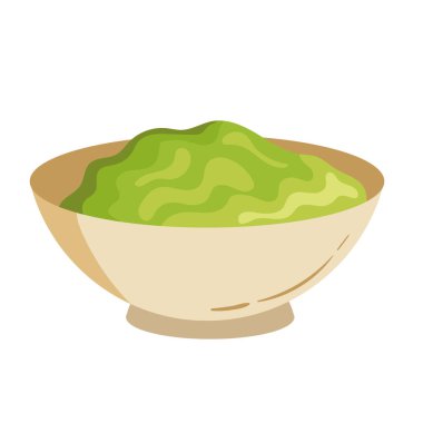 Wasabi sosu izole edilmiş lezzetli ikon