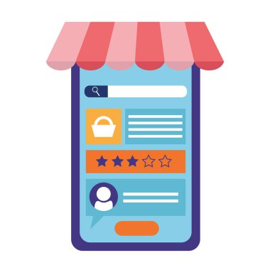 Şemsiyeli akıllı telefondan ekommerce