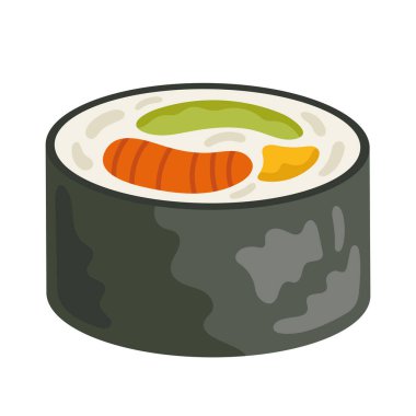 Lezzetli maki suşi Asya yemekleri.