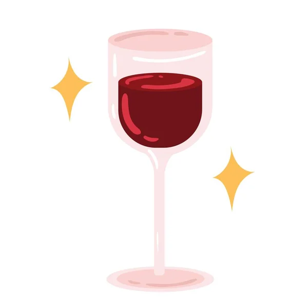 Fresh Wine Cup Drink Icon — Stock Vector