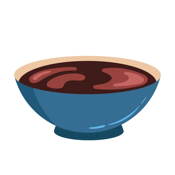 Sauce Soy Bowl Icon — Stock Vector