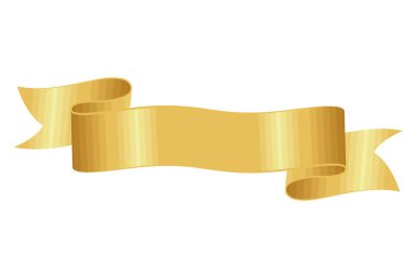 Altın kurdele çerçeve dekoratif simge