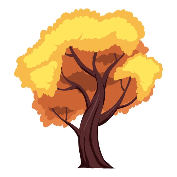 Frondoso Otoño Árbol Planta Bosque Icono — Vector de stock