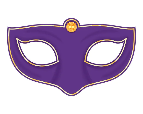 Lilac Mardi Gras Mask Icon — Stock Vector