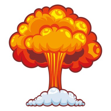 patlama nükleer bomba etkisi simgesi