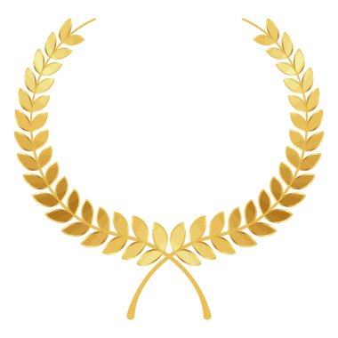 çelenk tacı altın dekoratif simge